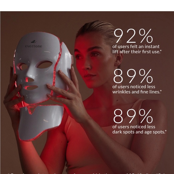 Great used condition, Evertone OMNIGLOW LED FACE & Neck mask. 7 LED colors - Picture 10 of 12